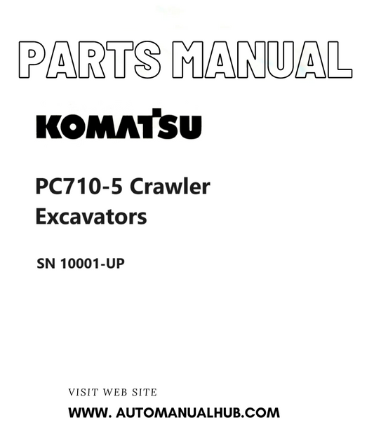 Komatsu PC710-5 Crawler Excavators Parts Manual SN 10001-UP PDF