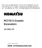 Komatsu PC710-5 Crawler Excavators Parts Manual SN 10001-UP PDF