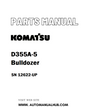 Komatsu D355A-5 Bulldozer Parts Manual SN 12622-UP - PDF
