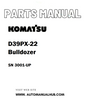 Komatsu D39PX-22 Bulldozer Parts Manual SN 3001-UP - PDF