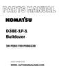 Komatsu D38E-1P-1 Bulldozer Parts Manual SN P085799-P086238 - PDF