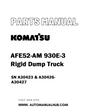 Komatsu AFE52-AM 930E-3 Rigid Dump Truck Parts Manual SN A30423 & A30426-A30427 - PDF