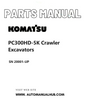 Komatsu PC300HD-5K Crawler Excavators Parts Manual SN 20001-UP PDF