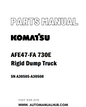 Komatsu AFE47-FA 730E Rigid Dump Truck Parts Manual SN A30505-A30508 - PDF