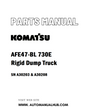 Komatsu AFE47-BL 730E Rigid Dump Truck Parts Manual SN A30203 & A30208 - PDF
