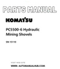 Komatsu PC5500-6 Hydraulic Mining Shovels Parts Manual SN 15110 PDF