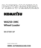 Komatsu WA250-3MC Wheel Loader Parts Manual SN A71001-UP PDF