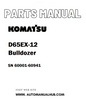 Komatsu D65EX-12 Bulldozer Parts Manual SN 60001-60941 - PDF