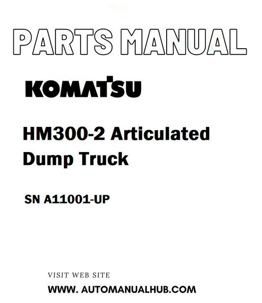 Komatsu HM300-2 Articulated Dump Truck Parts Manual SN A11001-UP - PDF