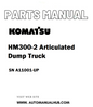 Komatsu HM300-2 Articulated Dump Truck Parts Manual SN A11001-UP - PDF