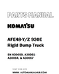 Komatsu AFE48-Y/Z 930E Rigid Dump Truck Parts Manual SN A30059, A30061-A30064, & A30067 - PDF 