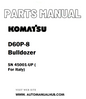 Komatsu D60P-8 Bulldozer Parts Manual SN 45001-UP (For Italy) - PDF