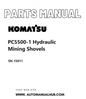 Komatsu PC5500-1 Hydraulic Mining Shovels Parts Catalog Manual SN 15011 PDF