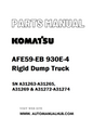 Komatsu AFE59-EB 930E-4 Rigid Dump Truck Parts Manual SN A31263-A31265, A31269 & A31272-A31274 - PDF 