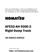 Komatsu AFE52-AH 930E-3 Rigid Dump Truck Parts Manual SN A30411-A30412 - PDF