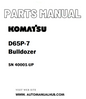 Komatsu D65P-7 Bulldozer Parts Manual SN 40001-UP - PDF