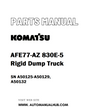 Komatsu AFE77-AZ 830E-5 Rigid Dump Truck Parts Manual SN A50125-A50129, A50132 - PDF