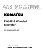 Komatsu PW95R-2 Wheeled Excavator Parts Manual SN 2100220079-UP PDF