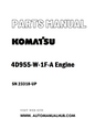 Komatsu 4D955-W-1F-A Engine Parts Manual SN 23318-UP - PDF