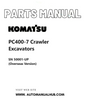 Komatsu PC400-7 Crawler Excavators Parts Manual SN 50001-UP (Overseas Version) PDF