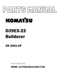 Komatsu D39EX-22 Bulldozer Parts Manual SN 3001-UP - PDF