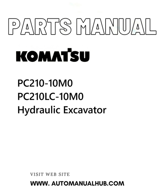 Komatsu PC210-10M0, PC210LC-10M0 Hydraulic Excavator Parts Manual PDF