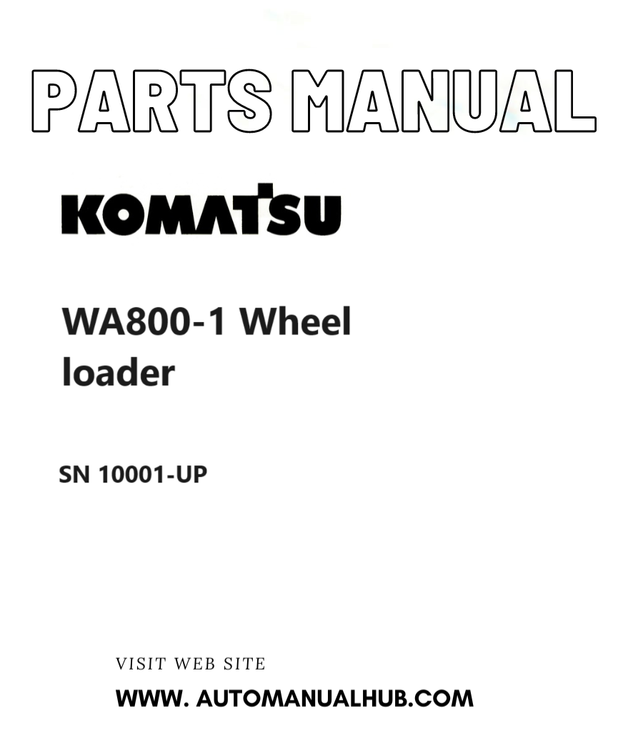 Komatsu WA800-1 Wheel loader Parts Manual SN 10001-UP PDF