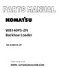 Komatsu WB140PS-2N Backhoe Loader Parts Manual SN A40034-UP PDF