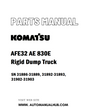 Komatsu AFE32 AE 830E Rigid Dump Truck Parts Manual SN 31886-31889, 31892-31893, 31902-31903 - PDF