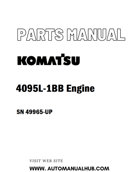 Komatsu 4095L-1BB Engine Parts Manual SN 49965-UP - PDF