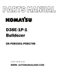 Komatsu D38E-1P-1 Bulldozer Parts Manual SN P085501-P085798 - PDF