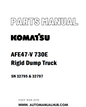 Komatsu AFE47-V 730E Rigid Dump Truck Parts Manual SN 32795 & 32797 - PDF