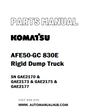Komatsu AFE50-GC 830E Rigid Dump Truck Parts Manual SN GAE2170 & GAE2173 & GAE2175 & GAE2177 - PDF 