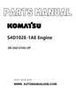 Komatsu S4D102E-1AE Engine Parts Manual SN 26213103-UP PDF
