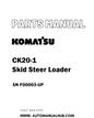 Komatsu CK20-1 Skid Steer Loader Parts Manual SN F00003-UP - PDF