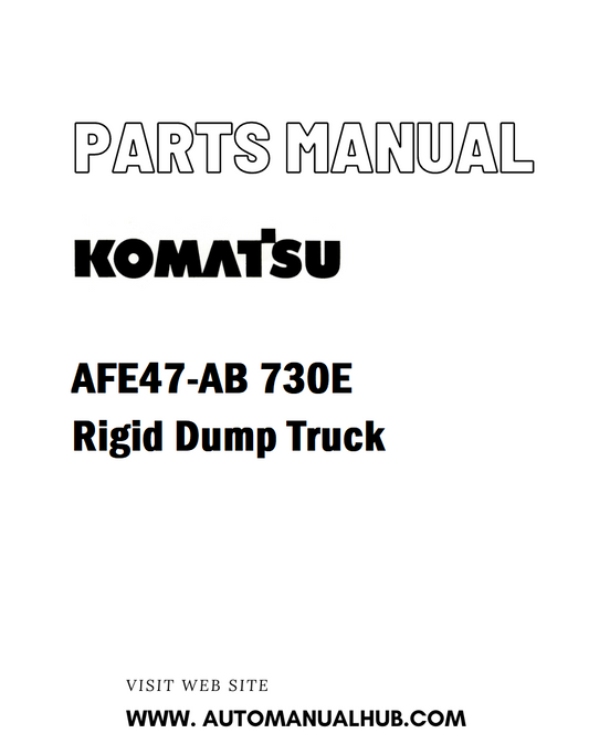Komatsu AFE47-AB 730E Rigid Dump Truck Parts Manual - PDF 