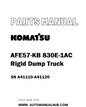 Komatsu AFE57-KB 830E-1AC Rigid Dump Truck Parts Manual SN A41110-A41120 - PDF