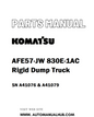 Komatsu AFE57-JW 830E-1AC Rigid Dump Truck Parts Manual SN A41076 & A41079 - PDF 