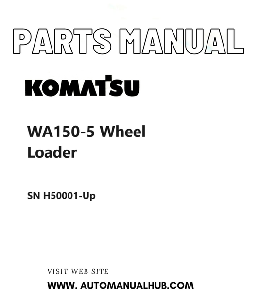 Komatsu WA150-5 Wheel Loader Parts Manual SN H50001-Up PDF