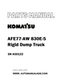 Komatsu AFE77-AW 830E-5 Rigid Dump Truck Parts Manual SN A50122 - PDF