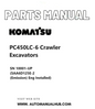 Komatsu PC450LC-6 Crawler Excavators Parts Manual SN 10001-UP (SAA6D125E-2 (Emission) Eng Installed) PDF