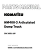 Komatsu HM400-3 Articulated Dump Truck Parts Manual SN 3001-UP - PDF