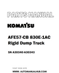Komatsu AFE57-CB 830E-1AC Rigid Dump Truck Parts Manual SN A30340-A30343 - PDF 