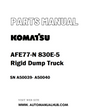Komatsu AFE77-N 830E-5 Rigid Dump Truck Parts Manual SN A50039- A50040 - PDF 