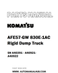 Komatsu AFE57-GW 830E-1AC Rigid Dump Truck Parts Manual SN A40391 - A40921-A40922 - PDF 
