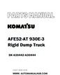 Komatsu AFE52-AT 930E-3 Rigid Dump Truck Parts Manual SN A30442-A30444 - PDF 