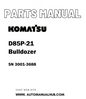 Komatsu D85P-21 Bulldozer Parts Manual SN 3001-3688 - PDF