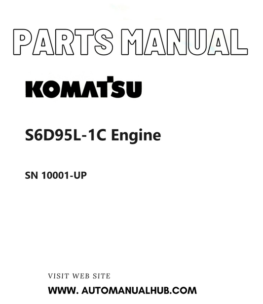 Komatsu S6D95L-1C Engine Parts Manual SN 10001-UP PDF
