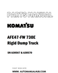 Komatsu AFE47-FW 730E Rigid Dump Truck Parts Manual SN A30567 & A30570 - PDF