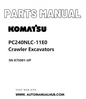 Komatsu PC240NLC-11E0 Crawler Excavators Parts Manual SN K75001-UP PDF
